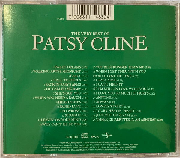 Patsy Cline : The Very Best Of Patsy Cline (CD, Comp, RE, Son)
