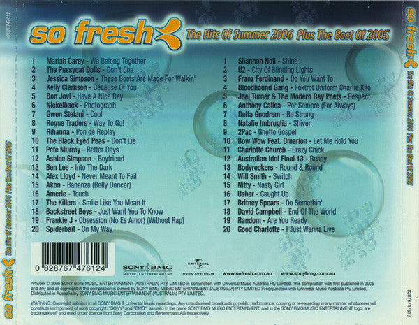 Various : So Fresh: The Hits Of Summer 2006 Plus The Best Of 2005 (2xCD, Comp)