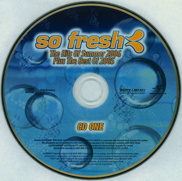 Various : So Fresh: The Hits Of Summer 2006 Plus The Best Of 2005 (2xCD, Comp)