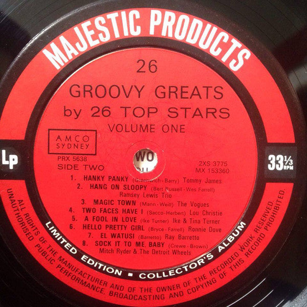 Various : 26 Groovy Greats By 26 Top Stars Volume 1 (LP, Album, Comp, Ltd)