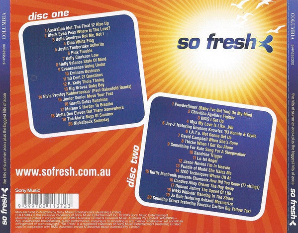 Various : So Fresh: The Hits Of Summer 2004 Plus The Biggest Hits Of 2003 (2xCD, Comp)