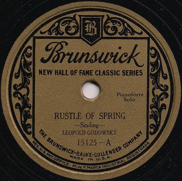 Leopold Godowsky : Rustle Of Spring / Witches' Dance (Hexentanz) (Shellac, 10")