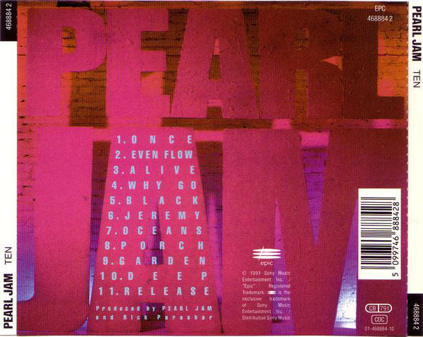 Pearl Jam : Ten (CD, Album)