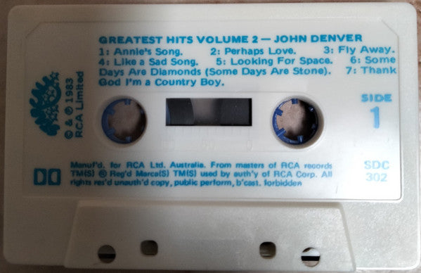 John Denver : Greatest Hits Volume Two (Cass, Comp)