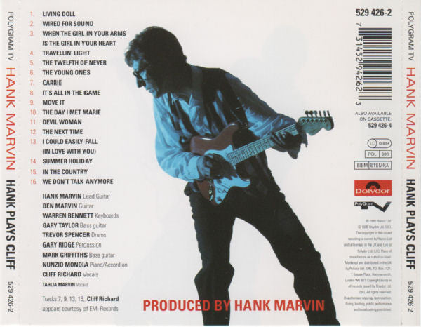 Hank Marvin : Hank Plays Cliff (CD, Album)