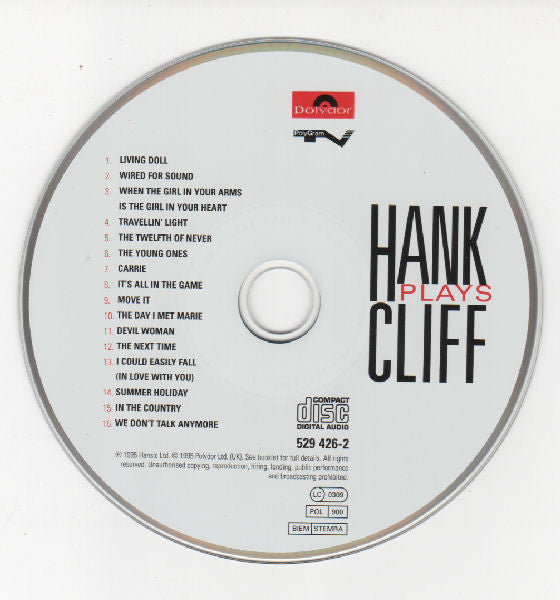 Hank Marvin : Hank Plays Cliff (CD, Album)