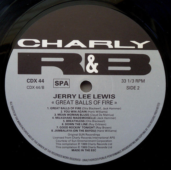 Jerry Lee Lewis : Great Balls Of Fire (2xLP, Comp)