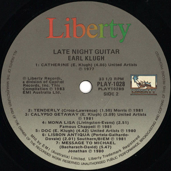 Earl Klugh : Late Night Guitar (LP, Album)