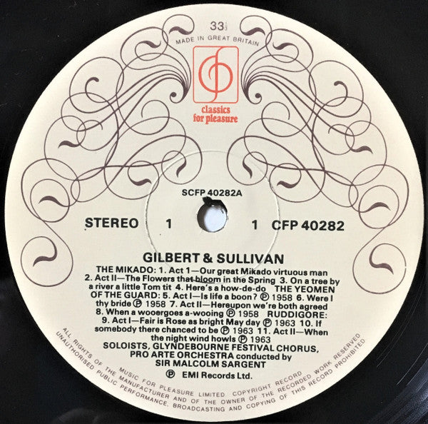 Gilbert & Sullivan, Glyndebourne Festival Chorus, Pro Arte Orchestra, Sir Malcolm Sargent : Highlights From Gilbert & Sullivan Volume 3 (LP, Comp, RE)