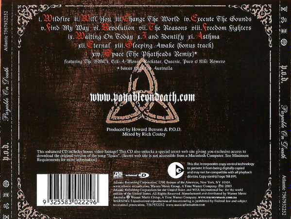 P.O.D. : Payable On Death (CD, Album, Copy Prot., Enh)