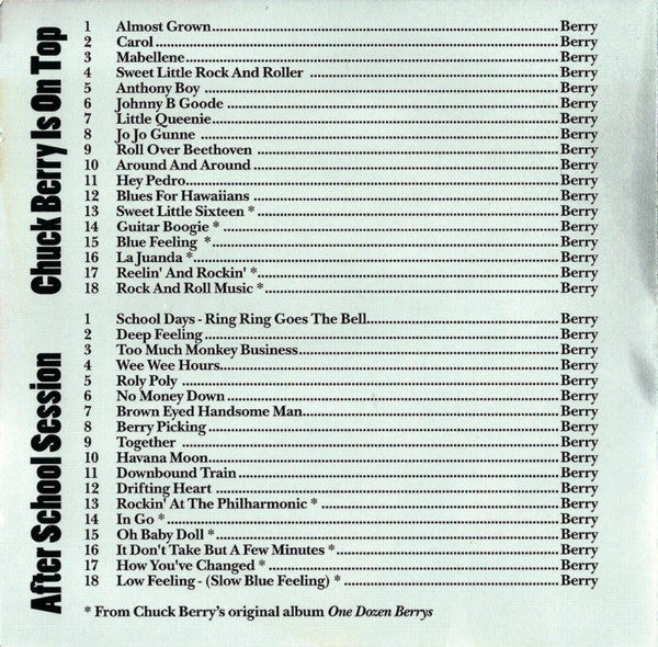 Chuck Berry : Chuck Berry Is On Top + After School Session (2xCD, Comp)