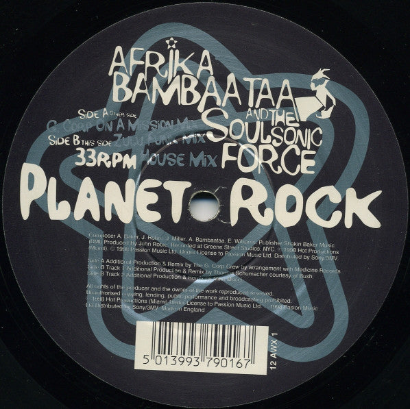 Afrika Bambaataa & Soulsonic Force : Planet Rock The '98 Remixes (Part One) (12")