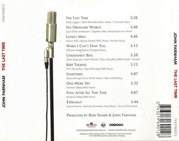 John Farnham : The Last Time (CD, Album)