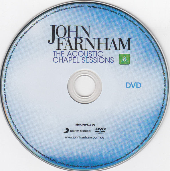 John Farnham : The Acoustic Chapel Sessions (CD, Album + DVD, PAL, (Re)