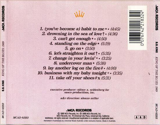 B.B. King : King Of The Blues: 1989 (CD, Album, RE)