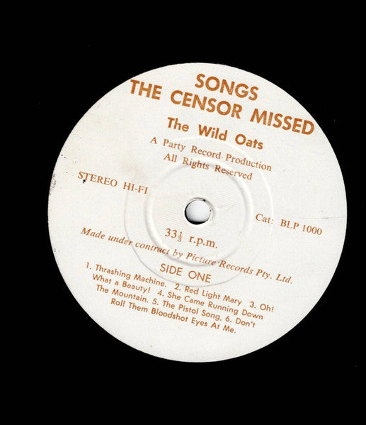 The Wild Oats (2) : The Wild Oats Sing... Songs The Censor Missed! (LP, Album)