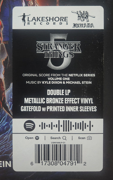Kyle Dixon (2) & Michael Stein (9) : Stranger Things 5 (Original Score From The Netflix Series · Volume One)  (2xLP, Album, Bro)