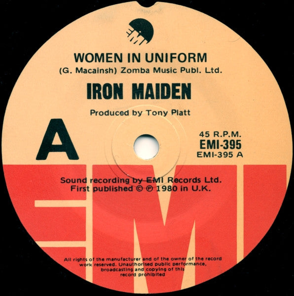 Iron Maiden : Women In Uniform (7", Single)