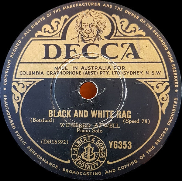 Winifred Atwell : Black And White Rag / Choo-Choo Samba (Shellac, 10")