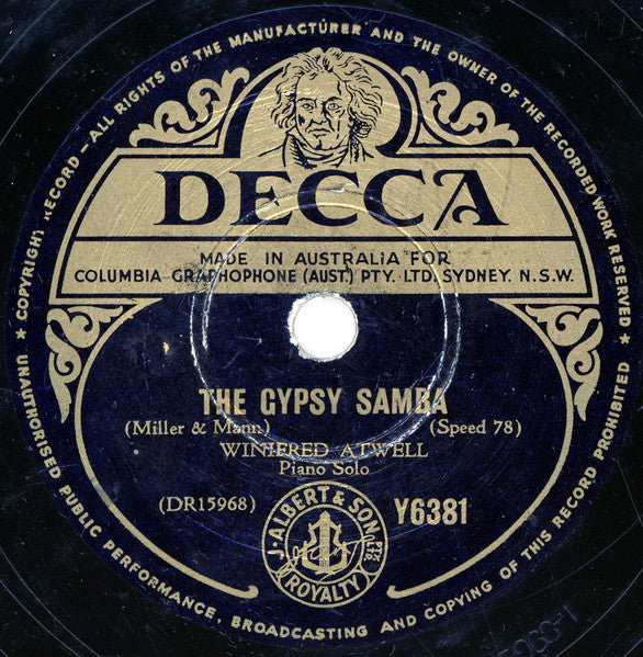 Winifred Atwell : The Gypsy Samba / Jubilee Rag (Shellac, 10")
