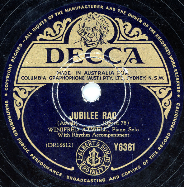 Winifred Atwell : The Gypsy Samba / Jubilee Rag (Shellac, 10")