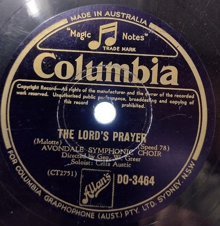 Avondale Symphonic Choir : The Lord's Prayer / Beautiful Saviour (Shellac, 10")