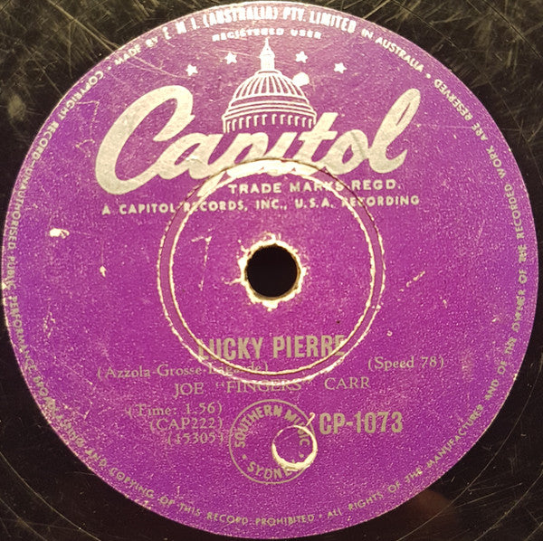 Joe "Fingers" Carr : Portuguese Washerwoman / Lucky Pierre (Shellac, 10")