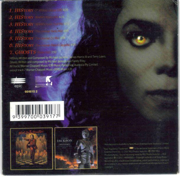 Michael Jackson : HIStory / Ghosts (CD, Maxi, Car)
