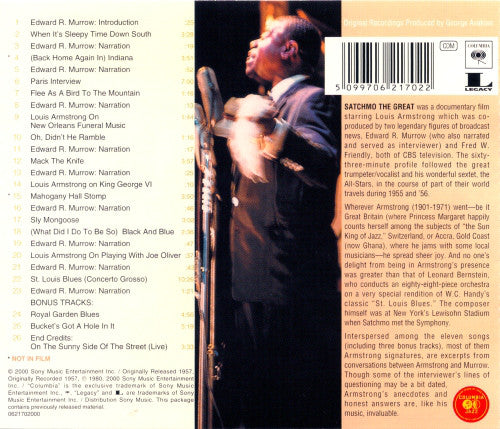 Louis Armstrong : Satchmo The Great (CD, Album, RM)