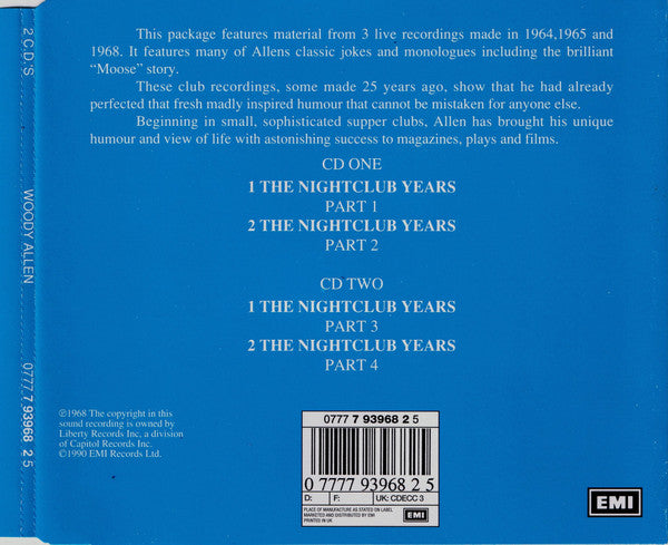 Woody Allen : The Nightclub Years 1964–1968 (2xCD, Mono)