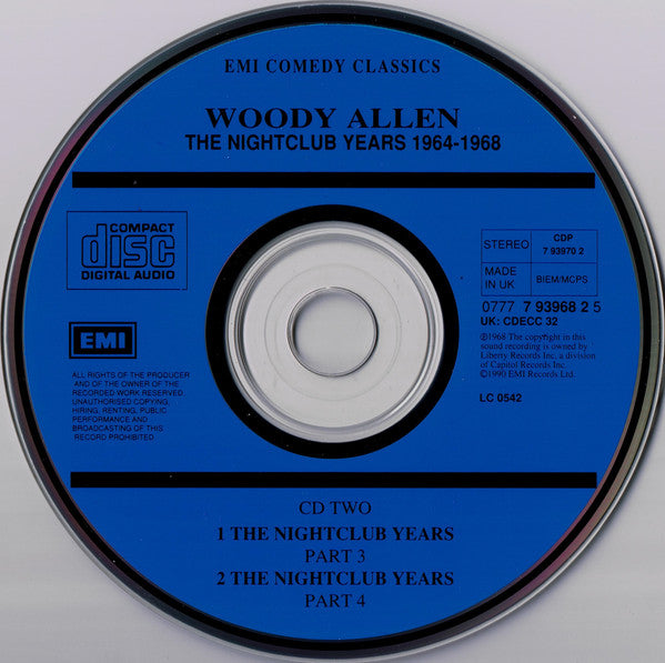 Woody Allen : The Nightclub Years 1964–1968 (2xCD, Mono)
