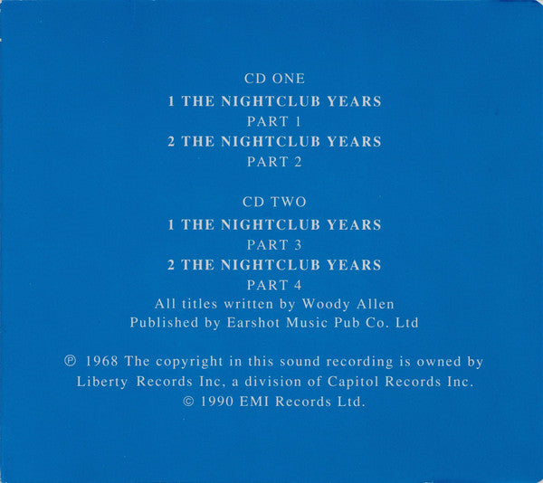 Woody Allen : The Nightclub Years 1964–1968 (2xCD, Mono)