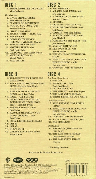 The Band : The Last Waltz (4xCD, Album, RE, RM + Box)