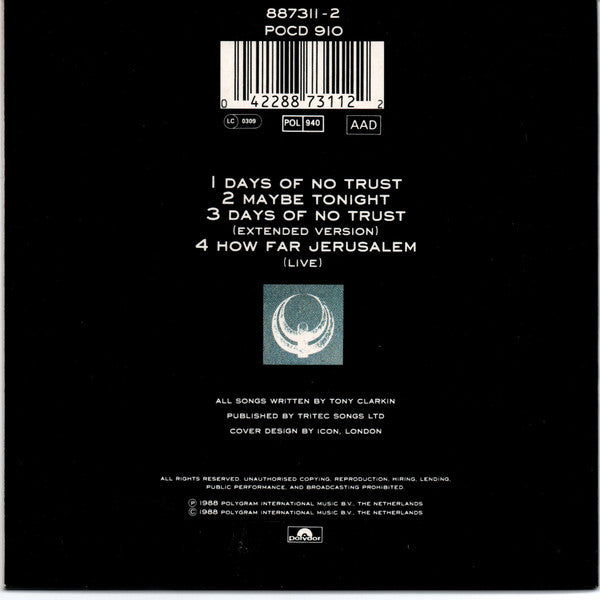Magnum (3) : Days Of No Trust (CD, Maxi)