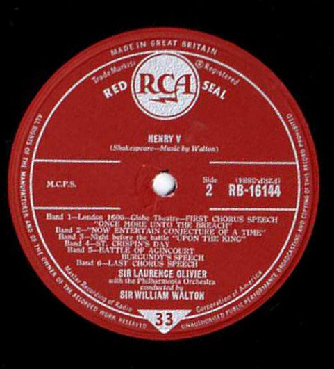 Olivier* : In Scenes From Shakespreare's Hamlet And Henry V (LP, Album, RE)