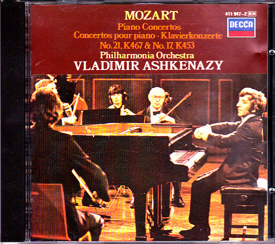 Wolfgang Amadeus Mozart / Vladimir Ashkenazy, Philharmonia Orchestra : Piano Concertos · Klavierkonzerte No. 21, K467 & No. 17, K453 (CD, Album, RE)