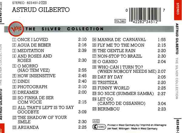 Astrud Gilberto : The Silver Collection (CD, Comp)