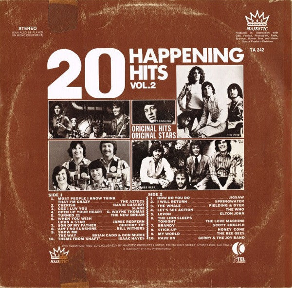Various : 20 Happening Hits Vol. 2 (LP, Comp)