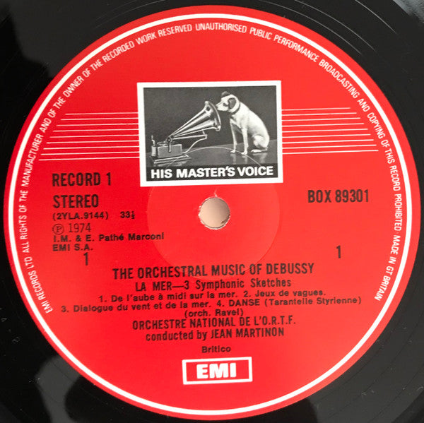 Claude Debussy, Orchestre National De L'O.R.T.F.*, Jean Martinon : Orchestral Music (5xLP + Box)