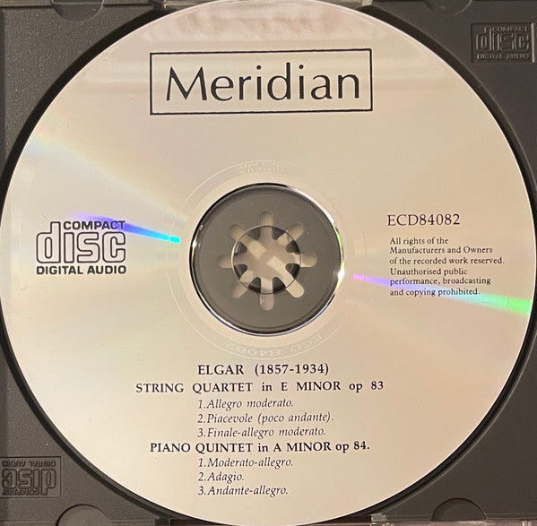 Sir Edward Elgar - John Bingham (2), The Medici Quartet : String Quartet Piano Quintet (CD, Album)