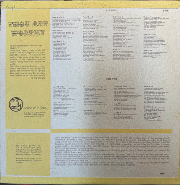 Scripture In Song : Thou Art Worthy (LP)
