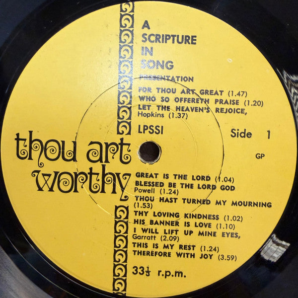 Scripture In Song : Thou Art Worthy (LP)