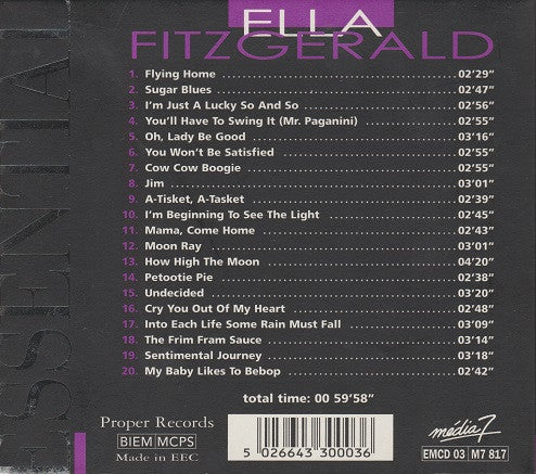Ella Fitzgerald : Ella Fitzgerald (CD, Comp)