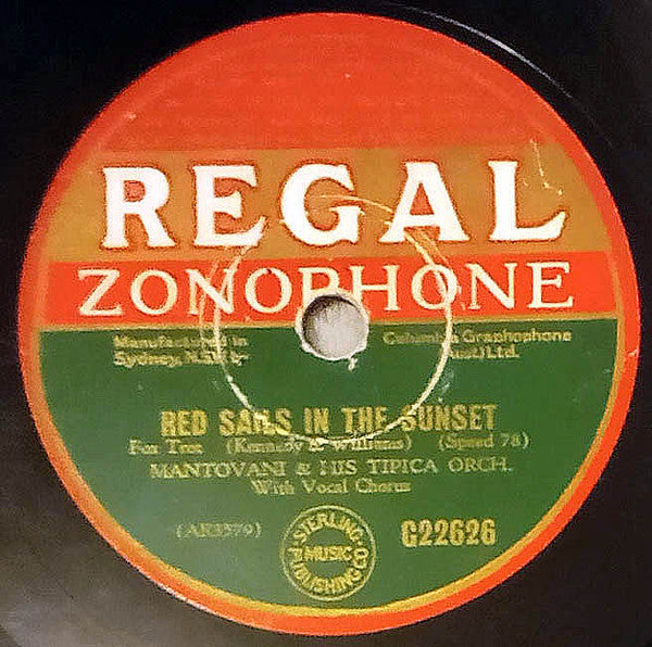 Mantovani And His Tipica Orchestra : Let's Fall In Love For The Last Time / Red Sails In The Sunset (Shellac, 10")