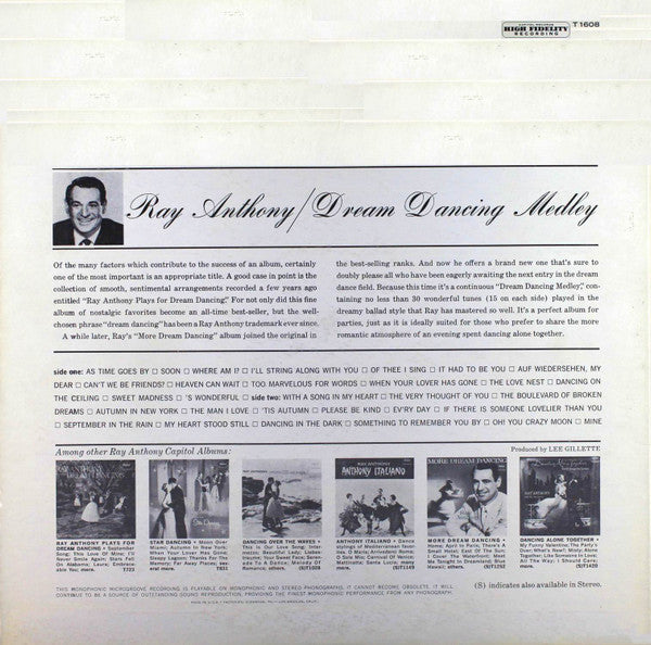 Ray Anthony : Dream Dancing Medley (LP, Album)