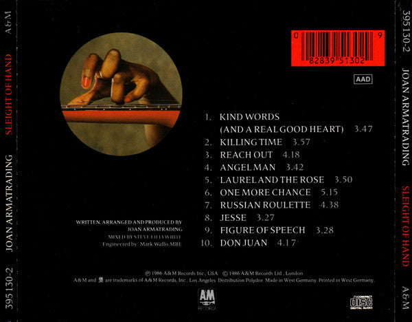 Joan Armatrading : Sleight Of Hand (CD, Album)