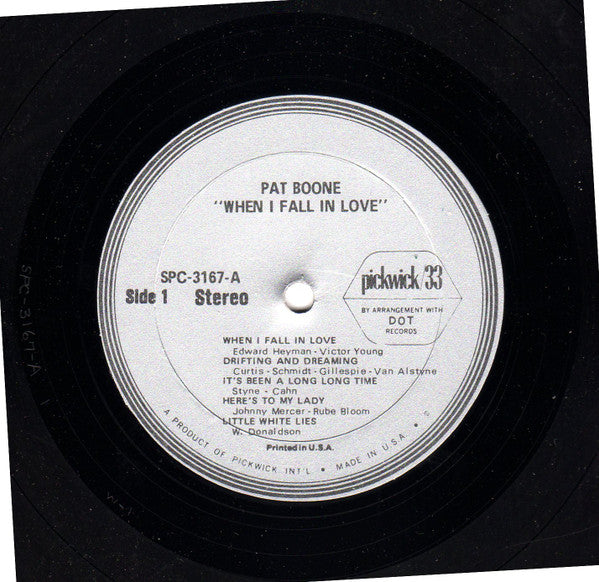 Pat Boone : When I Fall In Love (LP, Album)