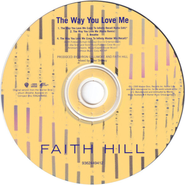 Faith Hill : The Way You Love Me (CD, Maxi)