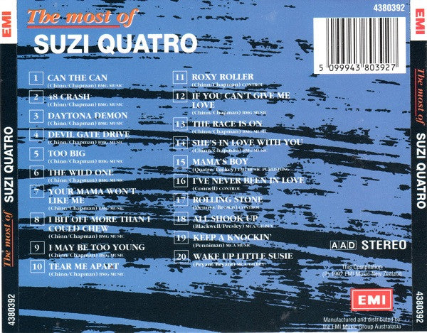 Suzi Quatro : The Most Of Suzi Quatro (CD, Comp)