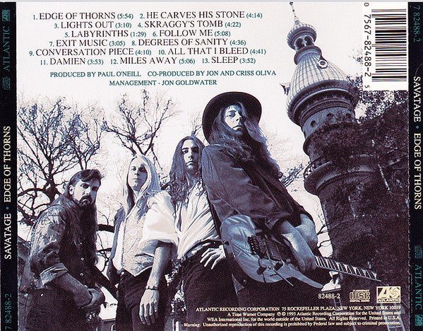 Savatage : Edge Of Thorns (CD, Album)